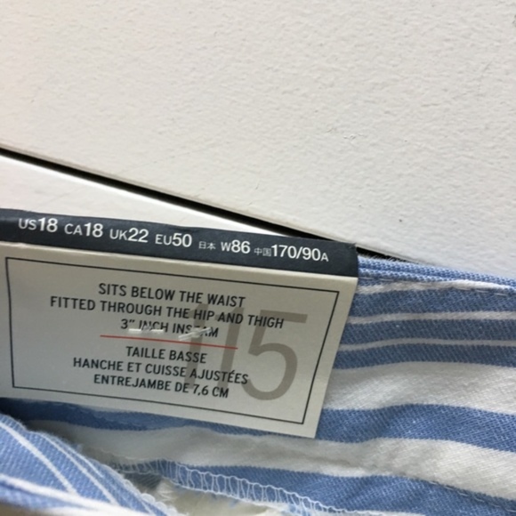 Gap City 3” Short Blue & White Stripe New Plus - Picture 3 of 6